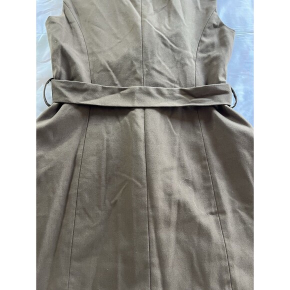 Crescent Sleeveless Vest Blazer Dress M Brown Twee Preppy - Picture 10 of 11